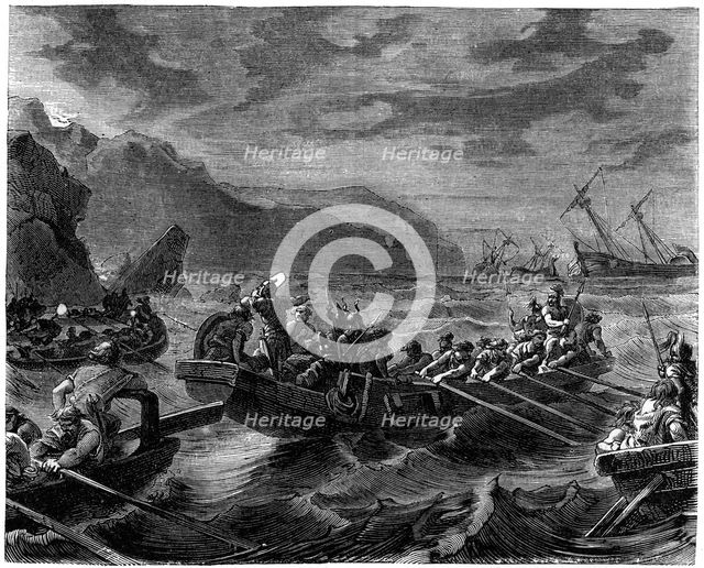 'The Franks cross the raging sea', 1882-1884. Artist: Unknown