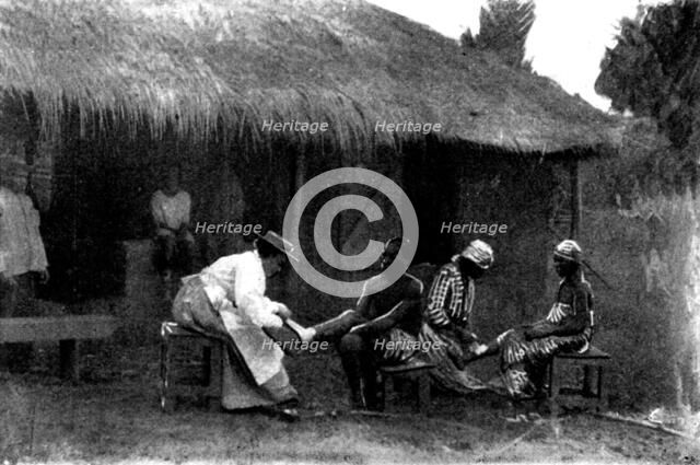 The French Aggressions in West Africa: scenes in the Royal Niger Company's Territory, 1898. Creator: Charles Forbes Harford-Battersby.