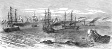 The French and English Fleets approaching the Aland Islands 1854. Creator: Unknown