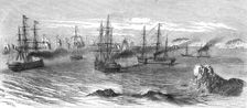 The French and English Fleets approaching the Aland Islands 1854. Creator: Unknown