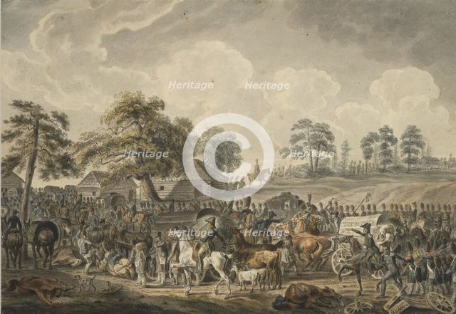 The French Army crossing the Daugava River on July 24, 1812, Mid 1820s. Artist: Adam, Albrecht (1786-1862)
