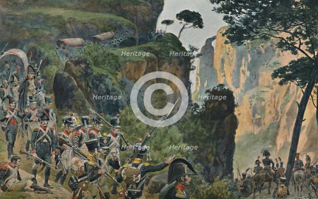 'The French Army in the Mountains of Portugal', 1896. Artist: Unknown.