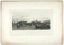 The French Army Landing at Civita-Vecchia, April 25, 1849, from Souvenirs d’Italie: Expédi..., 1851. Creator: Auguste Raffet