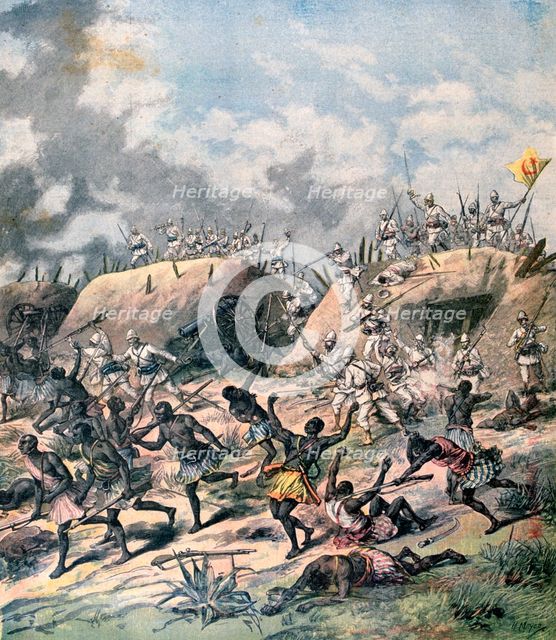The French attack on Kana, Dahomey, Africa, 1892. Artist: Henri Meyer
