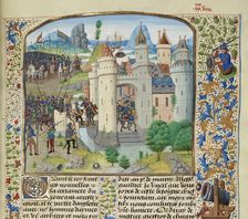 The French attempt to recapture Calais from England, 1350, ca 1470-1475. Creator: Liédet, Loyset (1420-1479)