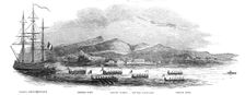 The French Blockade of Tahiti...1844. Creator: Unknown
