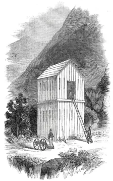 The French block house prison, in which Mr. Pritchard was confined, 1844. Creator: Unknown