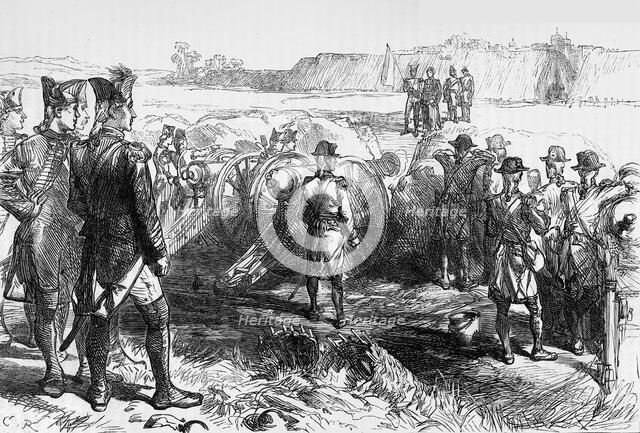 'The French Commissioners Coming to Treat for the Surrender for the Surrender of Pondicherry', c1891 Creator: James Grant.