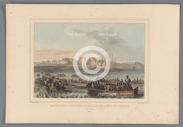 The French conquer the Flemish Head, 1832, (1833).  Creator: Auguste Raffet.