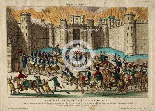 The French entry into Moscow, 1812. Artist: Anonymous  