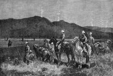 The French Expedition to Tunis: outpost of Chasseurs d'Afrique watching the signal fires..., 1881. Creator: Unknown