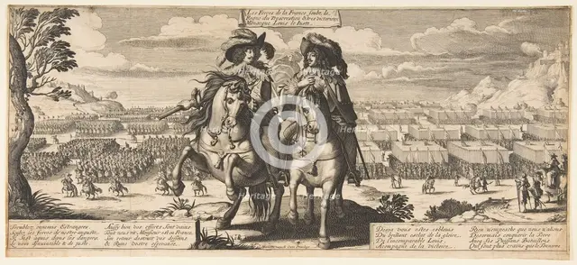 The French Forces: Louis XIII and Gaston d'Orléans, ca. 1630. Creator: Abraham Bosse.