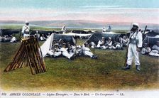 The French Foreign Legion in their camp c1910