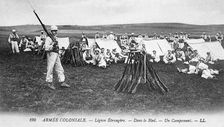 The French Foreign Legion in their camp c1910