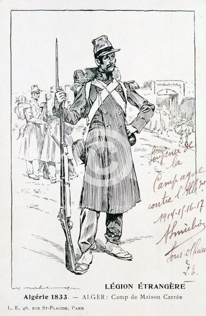The French Foreign Legion, Maison Carrée, Algeria, 1833, (20th century). Artist: Unknown