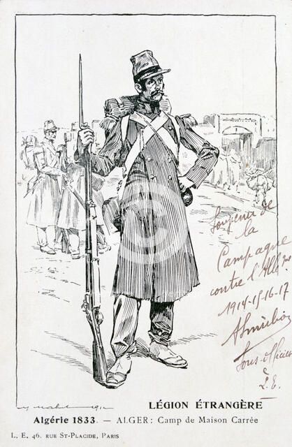 The French Foreign Legion, Maison Carrée, Algeria, 1833, (20th century). Artist: Unknown