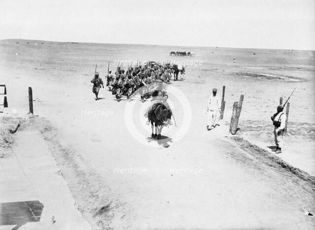 The French Foreign Legion on manoeuvres, Boudenib, Morocco, 1911. Artist: Unknown