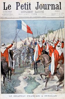 The French flag in In Salah, Algeria, 1900