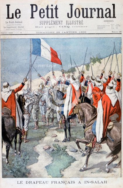 The French flag in In Salah, Algeria, 1900. Artist: Unknown