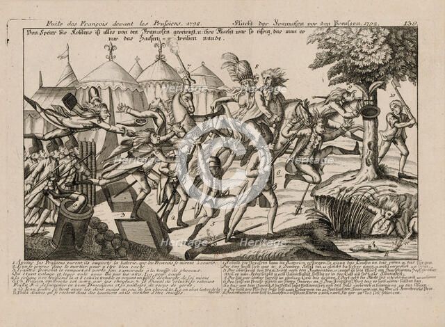 The French flight from the Prussians in 1792, ca 1792. Creator: Anonymous.