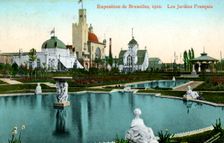 The French Garden, Universal Exhibition, Brussels, Belgium, 1910.Artist: Valentine & Sons