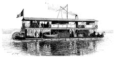 The French gun-boat "Précieuse," specially constructed for the Madagascar Expedition, 1895. Creator: Unknown