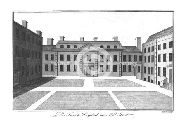 'The French Hospital near Old Street.', c1756. Artist: Benjamin Cole.