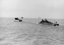 The French hydroplane Despujols I being towed, 1913. Creator: Kirk & Sons of Cowes