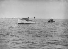 The French hydroplane Despujols I being towed, 1913. Creator: Kirk & Sons of Cowes