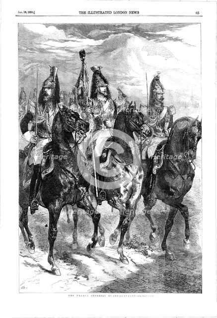 The French Imperial Guard - Cavalry, 1856.  Creator: Henry Duff Linton.