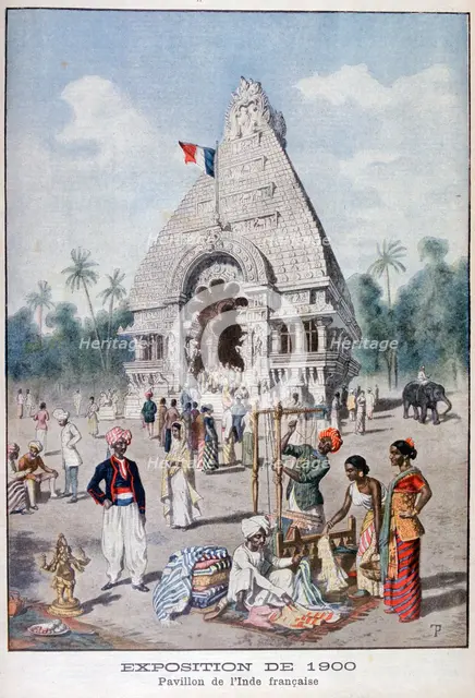 The French India pavilion at the Universal Exhibition of 1900, Paris, 1900. Artist: Unknown
