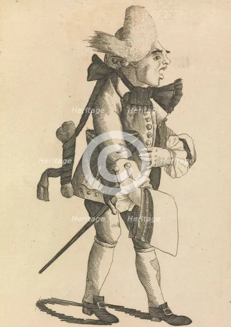 The French Marrow-bone Singer, October 1, 1771. Creator: Matthew Darly.