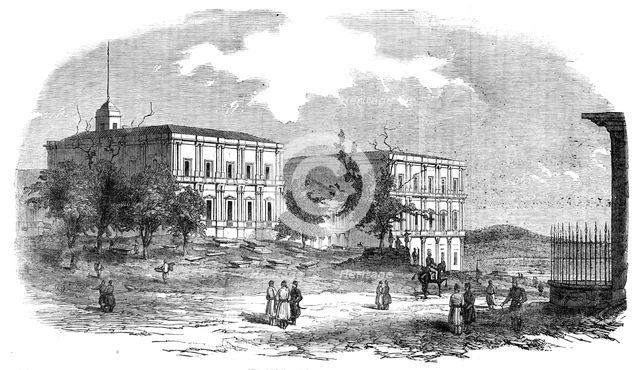 The French Military Barracks, outside Pera, 1854. Creator: Unknown.
