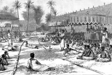 'The French operations in Dahomey - A Council of War at Abomey 1890. Creator: Unknown