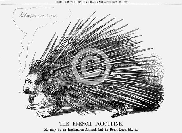 'The French Porcupine', 1859. Creator: Unknown.
