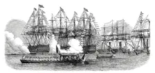The French President Quitting the Squadron at Cherbourg, 1850. Creator: Unknown