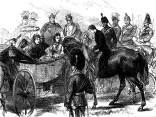 The French Prince Imperial at the Queen's Review, in Bushey Park, 1871. Creator: Unknown