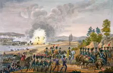 The French retreat after the Battle of Leipzig, Germany, 19th October 1813. Creator: Francois Pigeot
