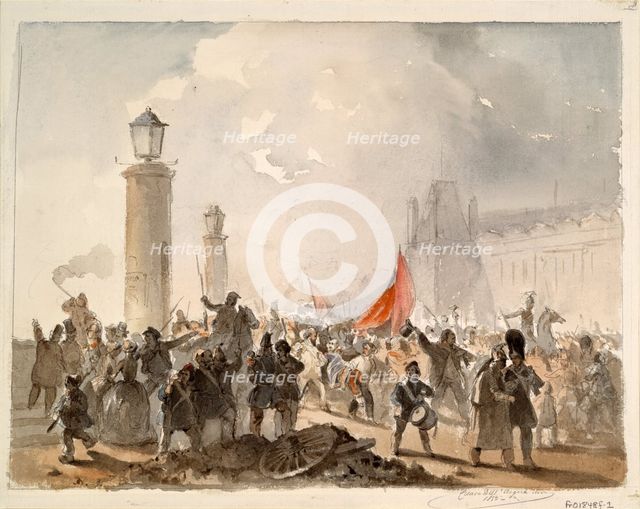 The French Revolution of 1848, 1850. Artist: Dell'Acqua, Cesare (1821-1905)