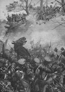 The French Rushed Forward With Triumphant Yells and Firing Down Into The Hollow Road 1902. Artist: William Barnes Wollen