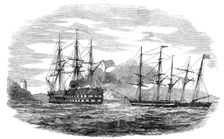 The French Screw Steamer "Charlemagne" passing the Castles of Europe and Asia, 1854. Creator: Unknown