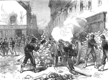 The French Siege of Paris: advanced post in the village of Issy, 1871. Creator: C. R.