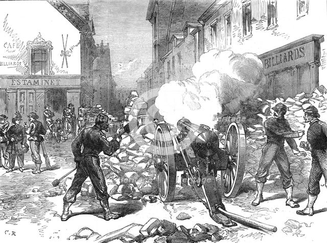 The French Siege of Paris: advanced post in the village of Issy, 1871. Creator: C. R..