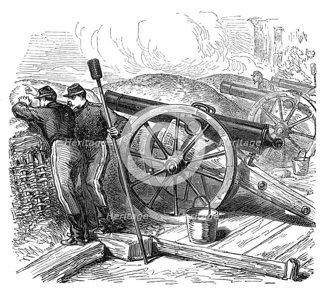 The French Siege of Paris: battery at Courbevoie, 1871. Creator: Unknown.