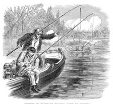 The French Siege of Paris: fishing in troubled waters, Pont de Neuilly, 1871. Creator: Unknown