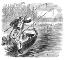 The French Siege of Paris: fishing in troubled waters, Pont de Neuilly, 1871. Creator: Unknown