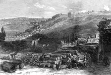 The French Siege of Paris: Fort Issy, from the advanced post of Meudon, 1871. Creator: Unknown