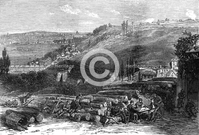 The French Siege of Paris: Fort Issy, from the advanced post of Meudon, 1871. Creator: Unknown.