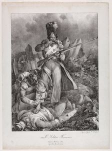 The French Soldier (Le Soldat français), 1818. Creator: Nicolas Toussaint Charlet (French, 1792-1845); Delpech