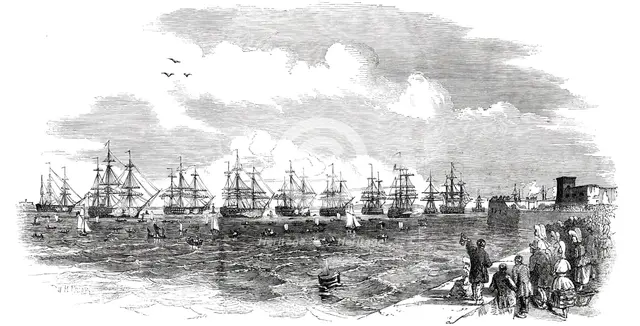 The French Squadron in Position, 1850. Creator: Unknown.